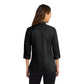 Port Authority® Women's 3/4-Sleeve SuperPro™ Twill Shirt - Black