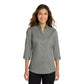 Port Authority® Women's 3/4-Sleeve SuperPro™ Twill Shirt - Monument Grey