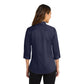 Port Authority® Women's 3/4-Sleeve SuperPro™ Twill Shirt - True Navy