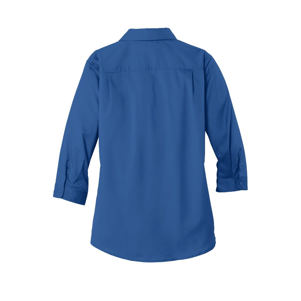 Port Authority® Women's 3/4-Sleeve SuperPro™ Twill Shirt - True Blue