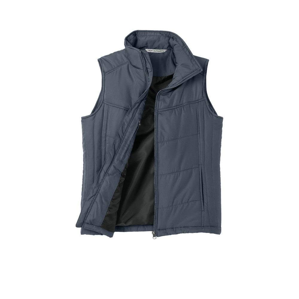 Port Authority® Women's Puffy Vest - Dark Slate / Black