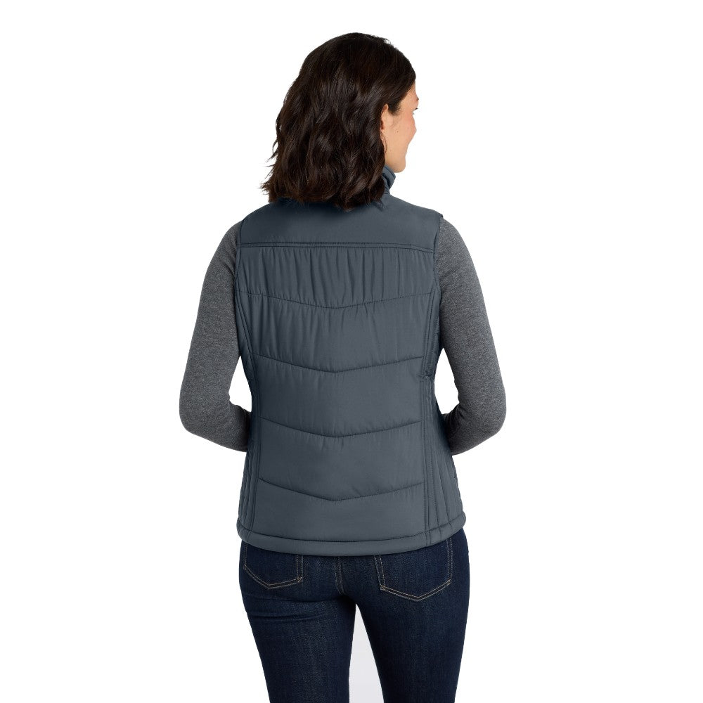 Port Authority® Women's Puffy Vest - Dark Slate / Black