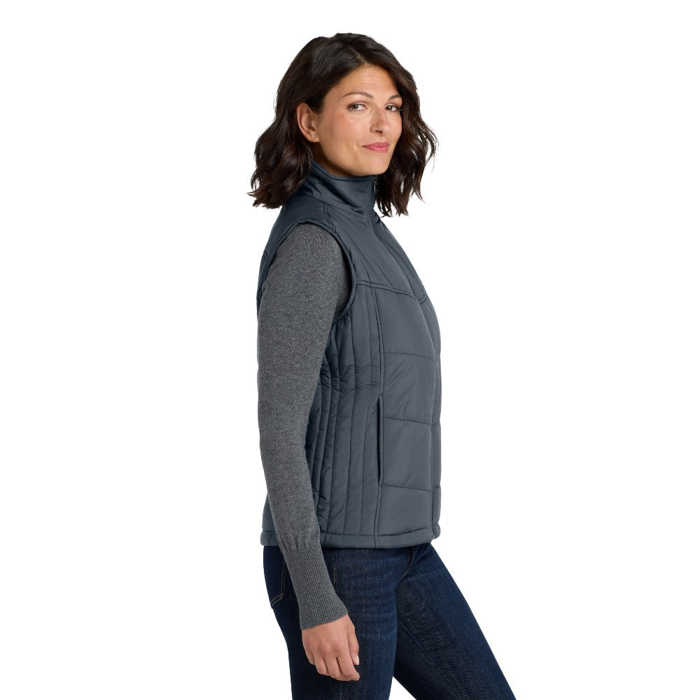 Port Authority® Women's Puffy Vest - Dark Slate / Black