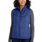 Port Authority® Women's Puffy Vest - Mediterranean Blue/ Black