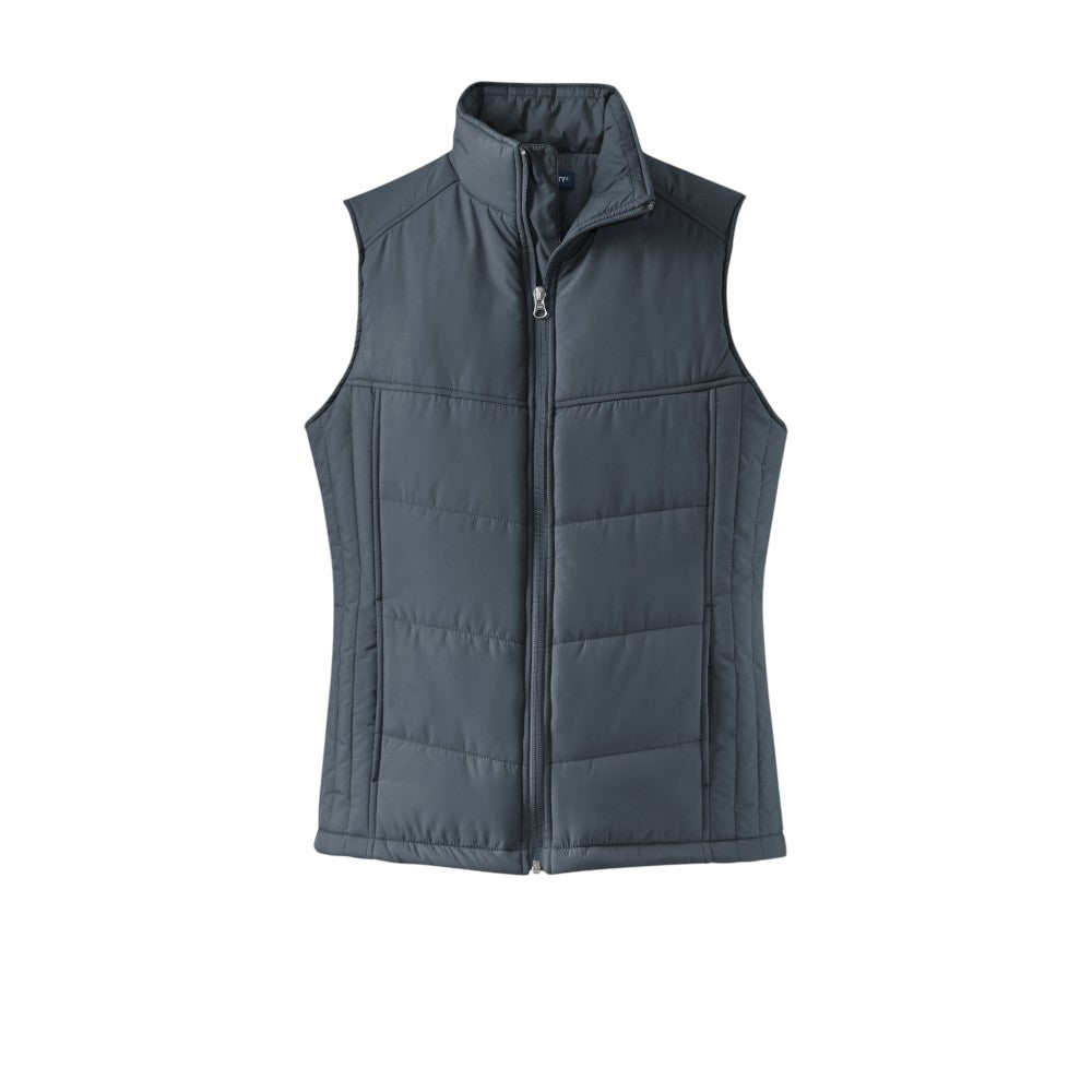Port Authority® Women's Puffy Vest - Dark Slate / Black