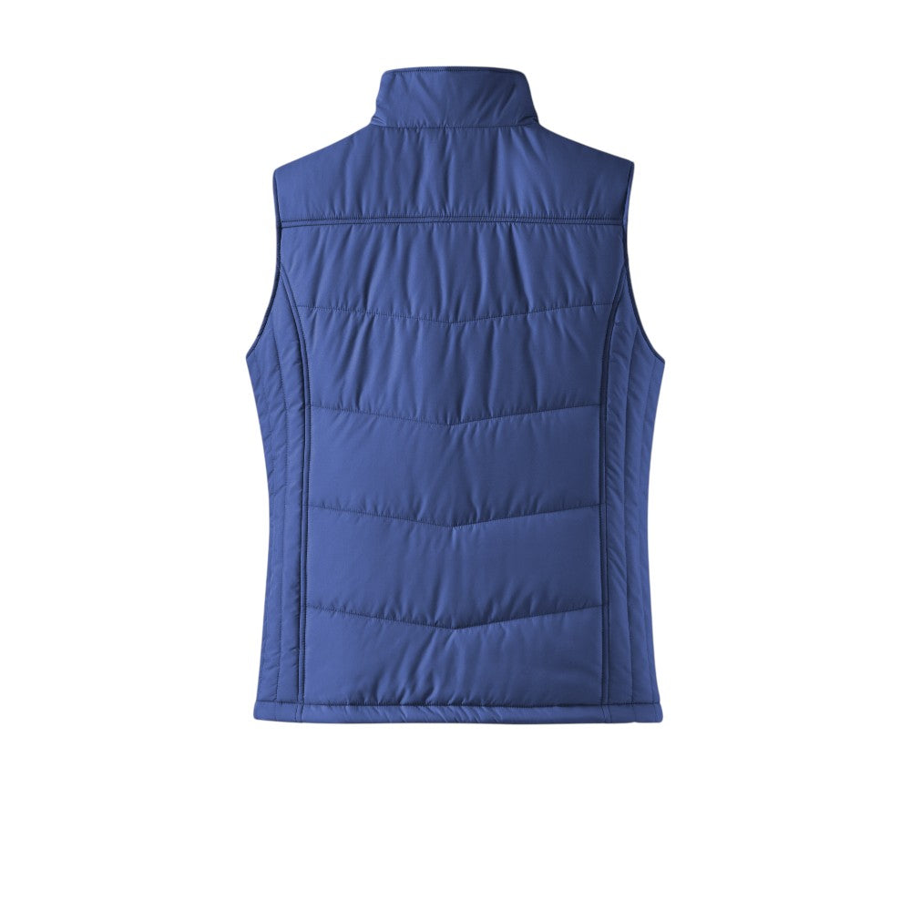 Port Authority® Women's Puffy Vest - Mediterranean Blue/ Black