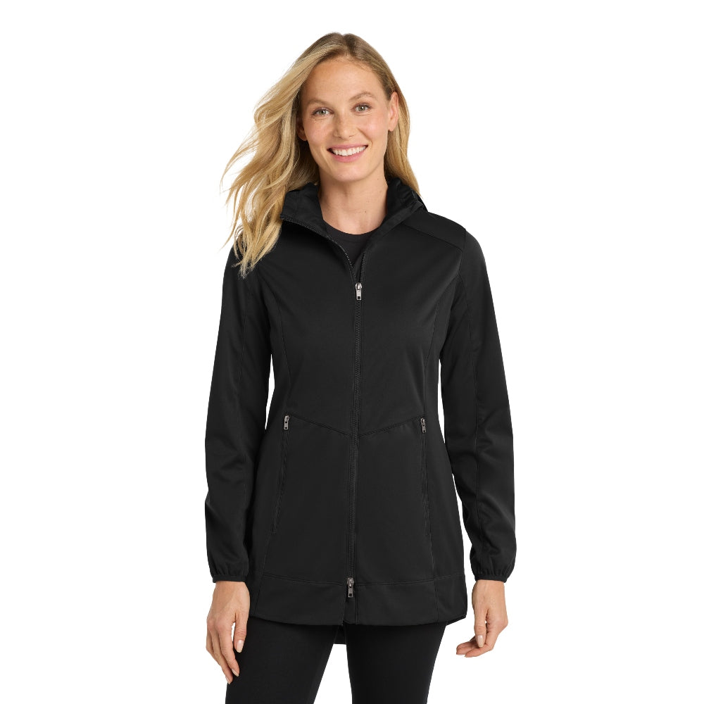 Port Authority® Women's Active Hooded Soft Shell Jacket - Deep Black