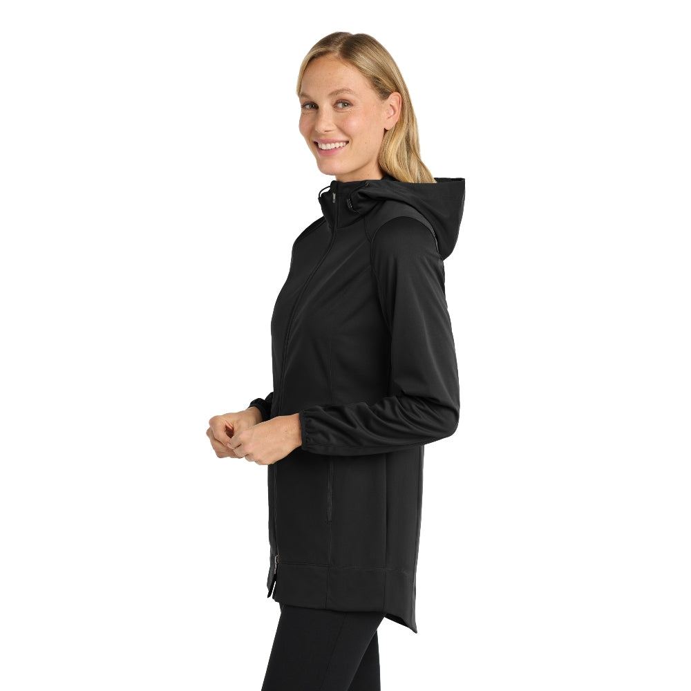 Port Authority® Women's Active Hooded Soft Shell Jacket - Deep Black