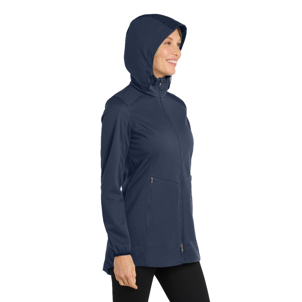 Port Authority® Women's Active Hooded Soft Shell Jacket - Dress Blue Navy
