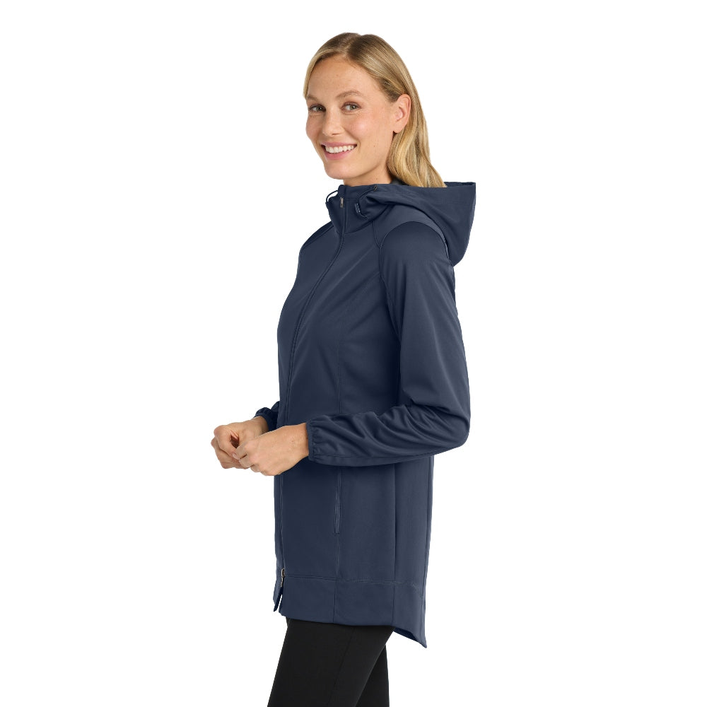 Port Authority® Women's Active Hooded Soft Shell Jacket - Dress Blue Navy