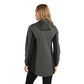 Port Authority® Women's Active Hooded Soft Shell Jacket - Grey Steel/Deep Black