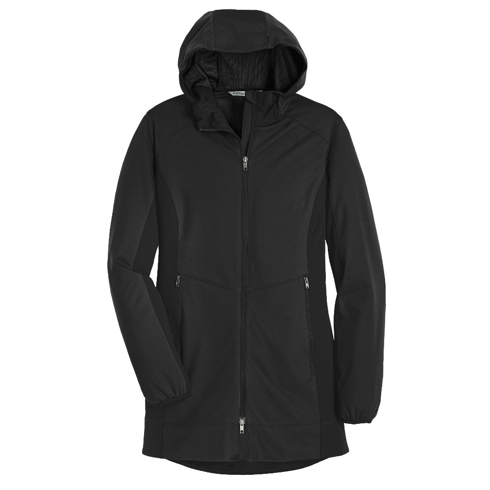 Port Authority® Women's Active Hooded Soft Shell Jacket - Deep Black