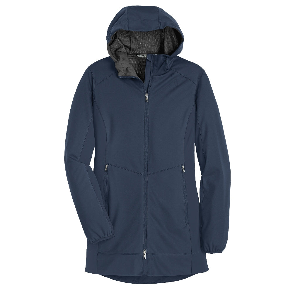 Port Authority® Women's Active Hooded Soft Shell Jacket - Dress Blue Navy