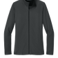 Port Authority® Women's Vertical Texture Full-Zip Jacket - Iron Grey / Black