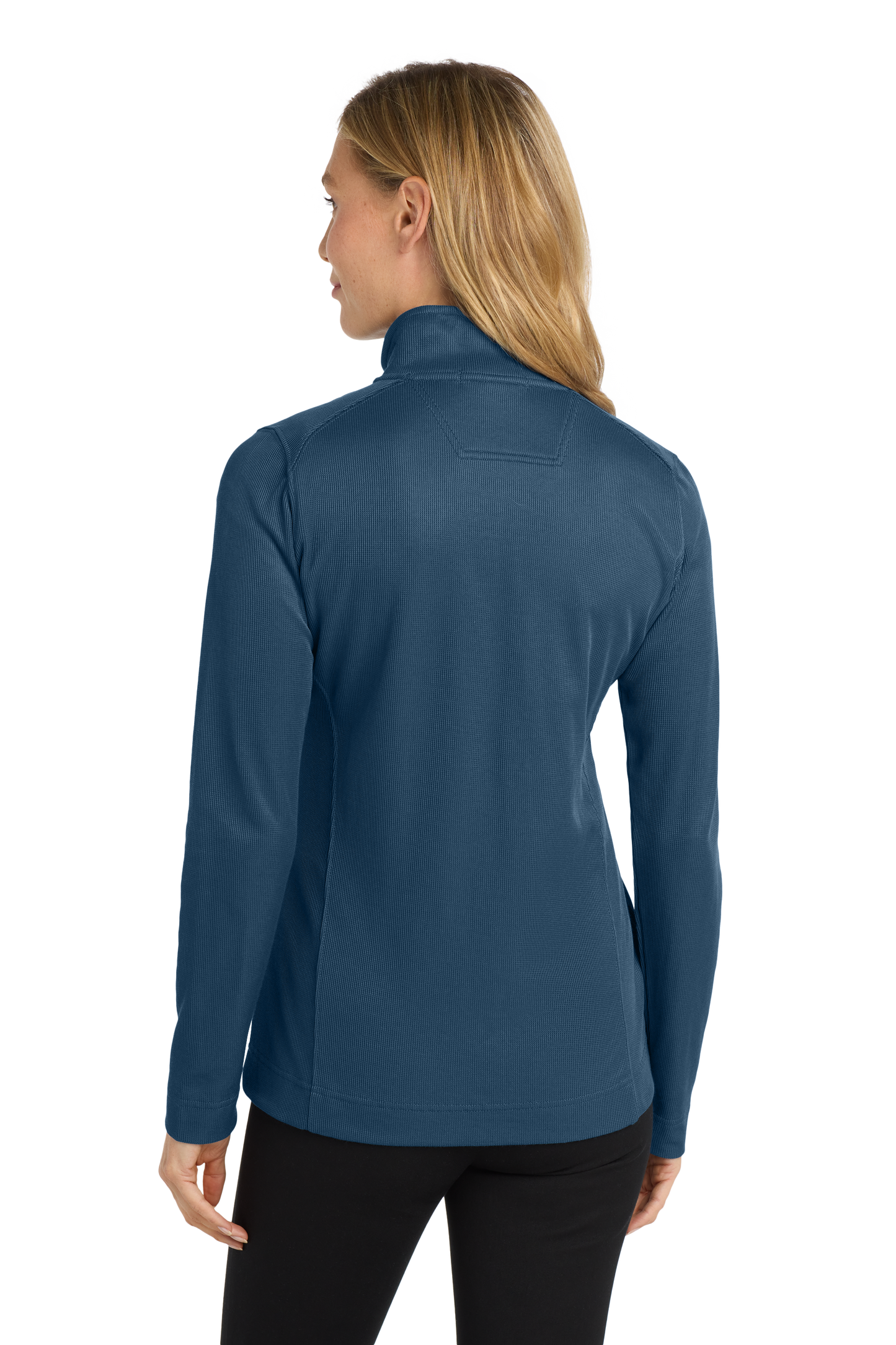 Port Authority® Women's Vertical Texture Full-Zip Jacket - Regatta Blue / Iron Grey