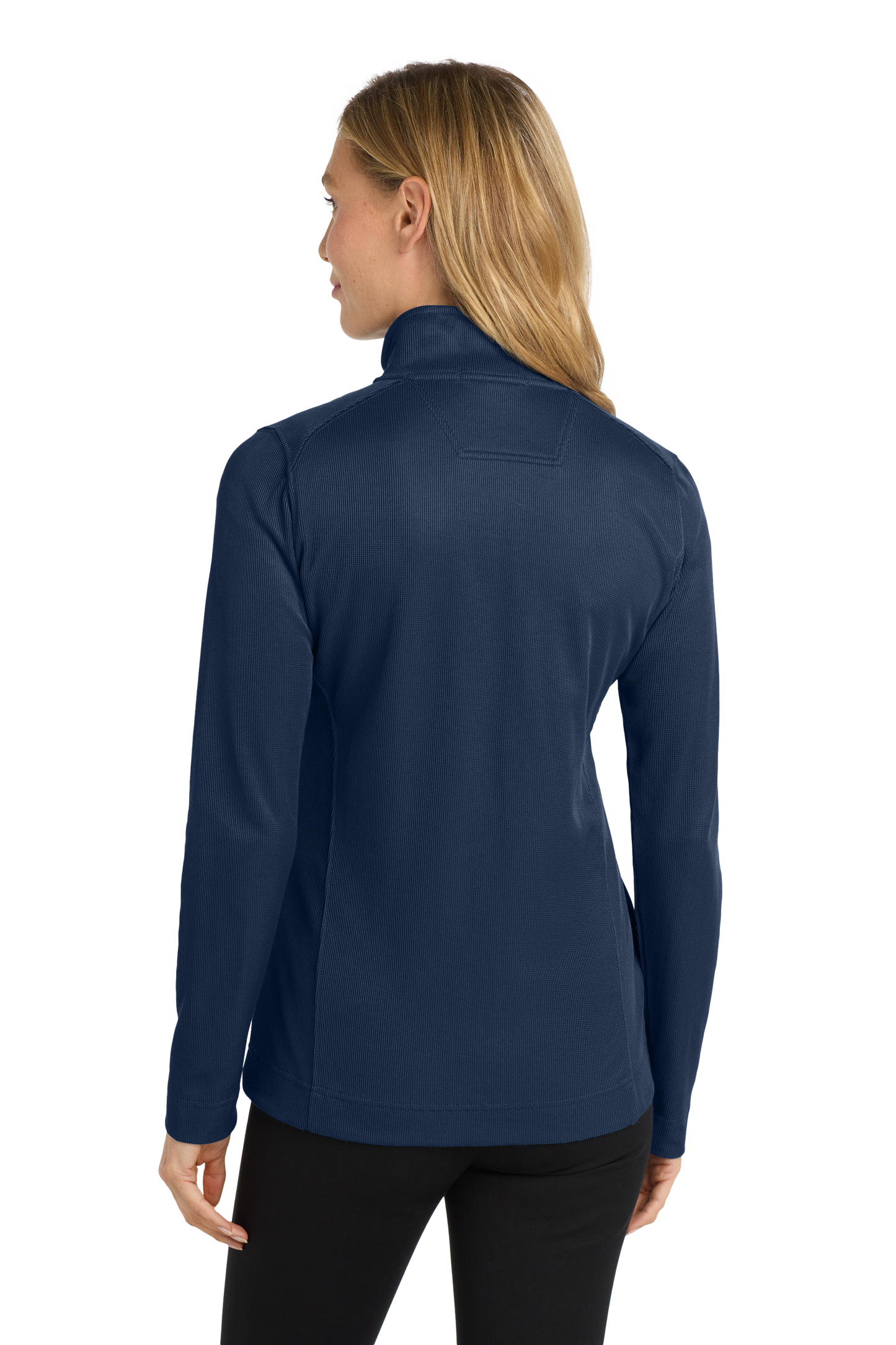 Port Authority® Women's Vertical Texture Full-Zip Jacket - True Navy / Iron Grey