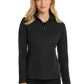 Port Authority® Women's Pinpoint Mesh 1/2-Zip - Black