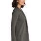 Port Authority® Women's Interlock Cardigan - Charcoal Heather/Medium Heather Grey