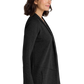 Port Authority® Women's Interlock Cardigan - Deep Black/Charcoal Heather