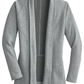 Port Authority® Women's Interlock Cardigan - Medium Heather Grey/ Charcoal Heather