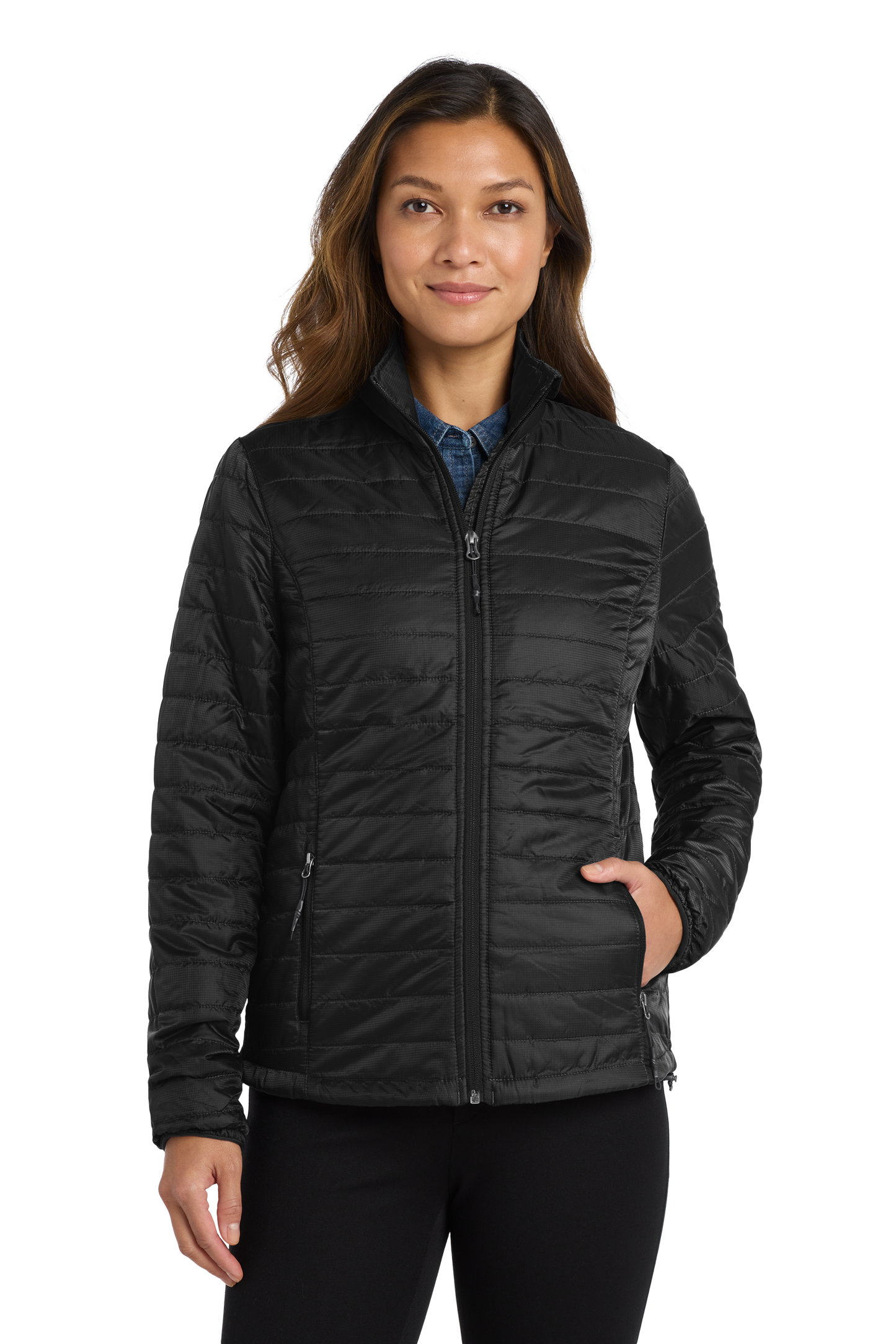 Port Authority® Women's Packable Puffy Jacket - Deep Black
