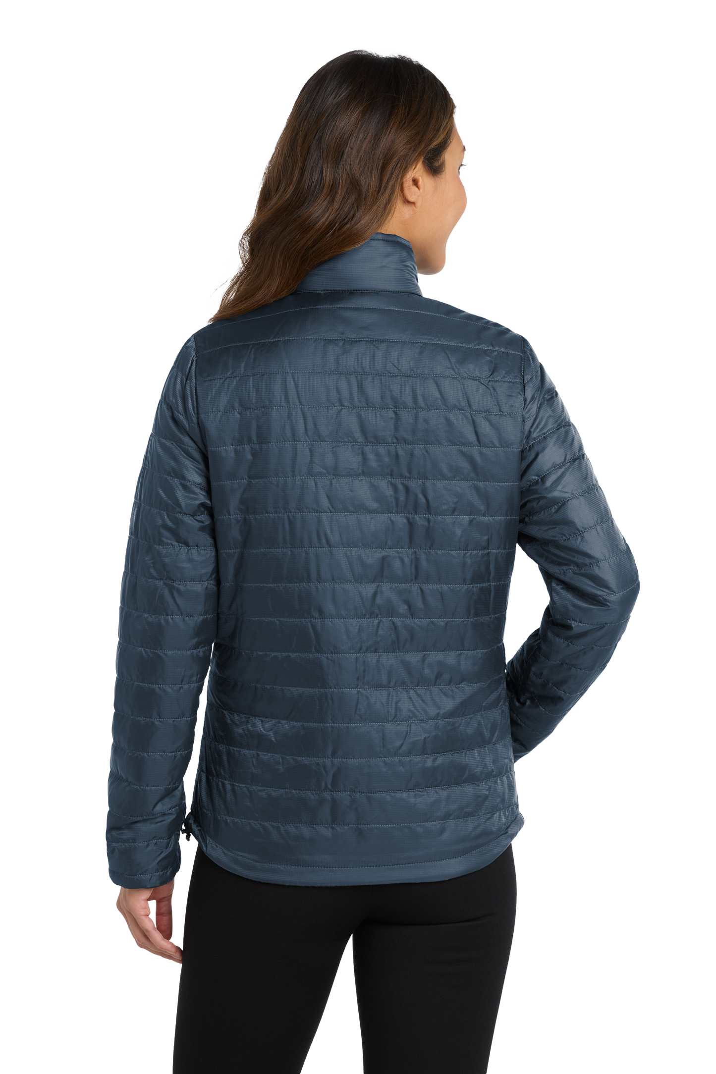 Port Authority® Women's Packable Puffy Jacket - Regatta Blue / River Blue Navy