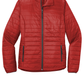 Port Authority® Women's Packable Puffy Jacket - Fire Red / Graphite