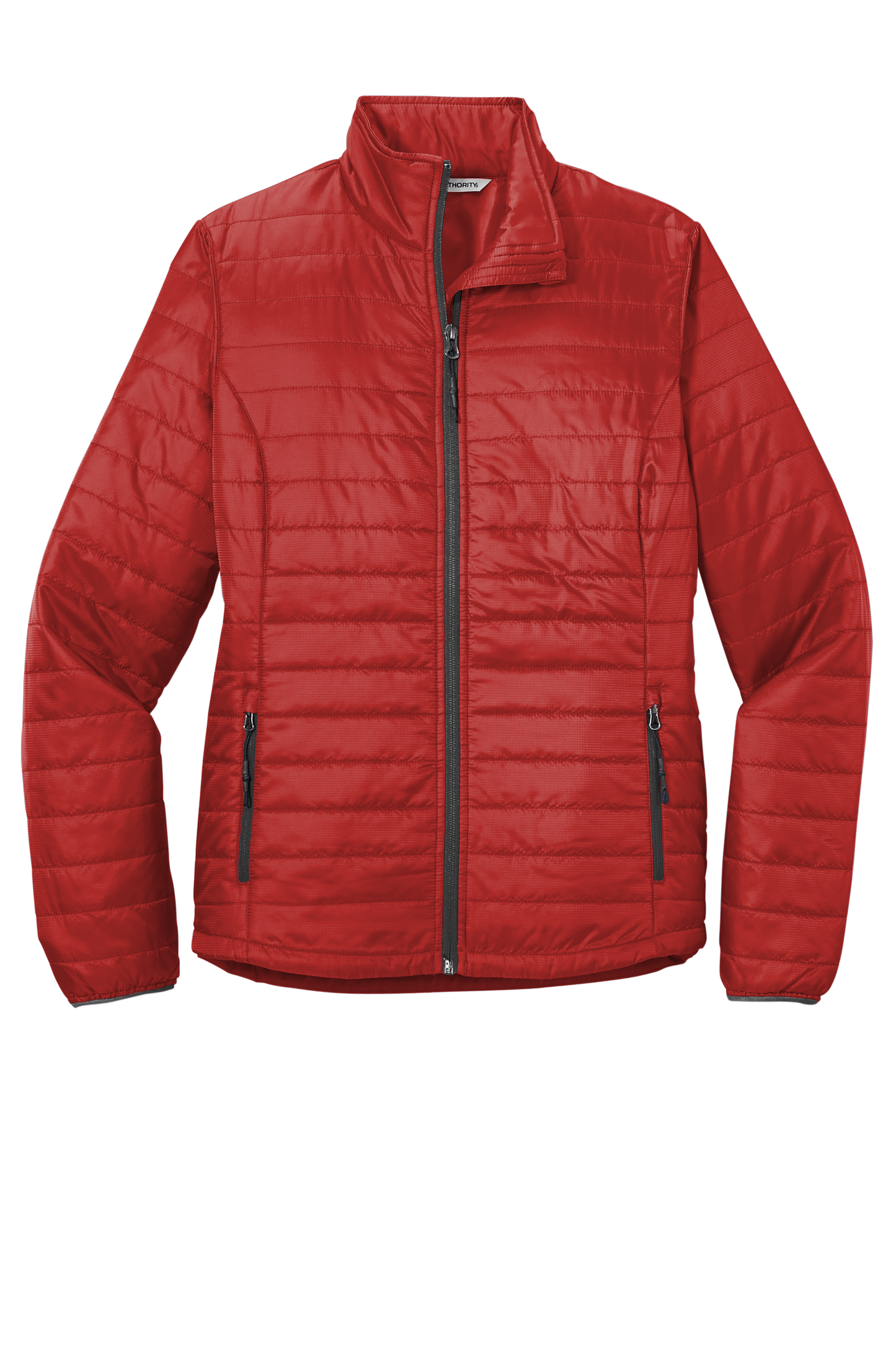 Port Authority® Women's Packable Puffy Jacket - Fire Red / Graphite