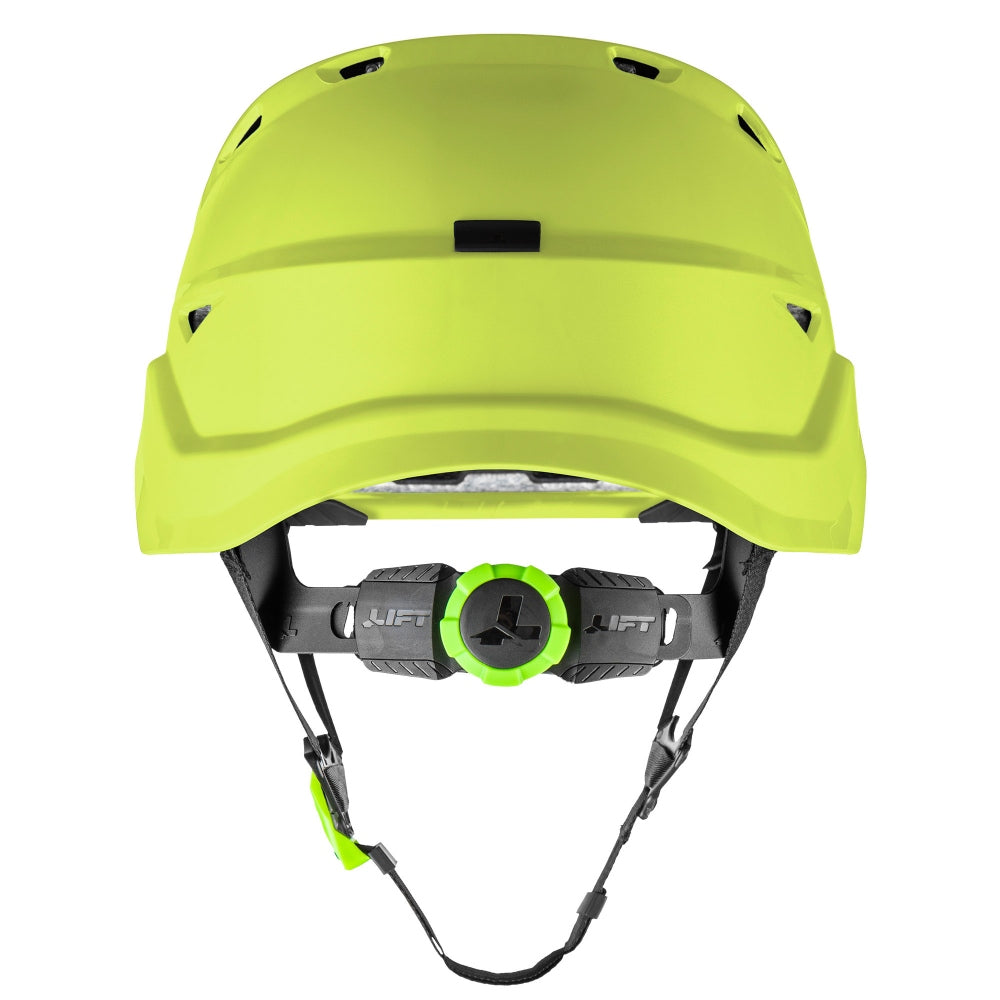 LIFT Safety HRX-22YC2 RADIX Vented Safety Helmet - Ratchet Suspension - Hi-Vis Yellow