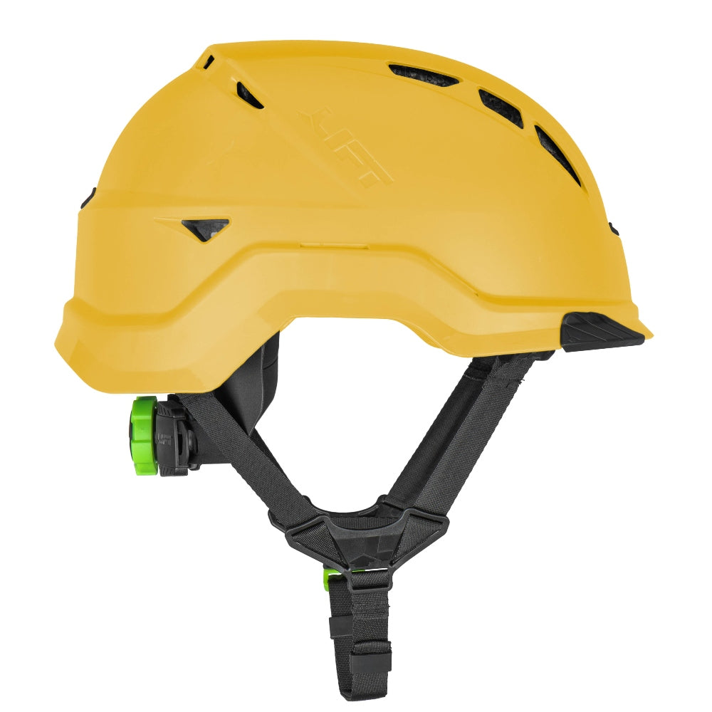 LIFT Safety HRX-22YC2 RADIX Vented Safety Helmet - Ratchet Suspension - Yellow