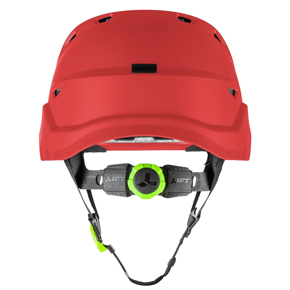 LIFT Safety HRX-22YC2 RADIX Vented Safety Helmet - Ratchet Suspension - Red