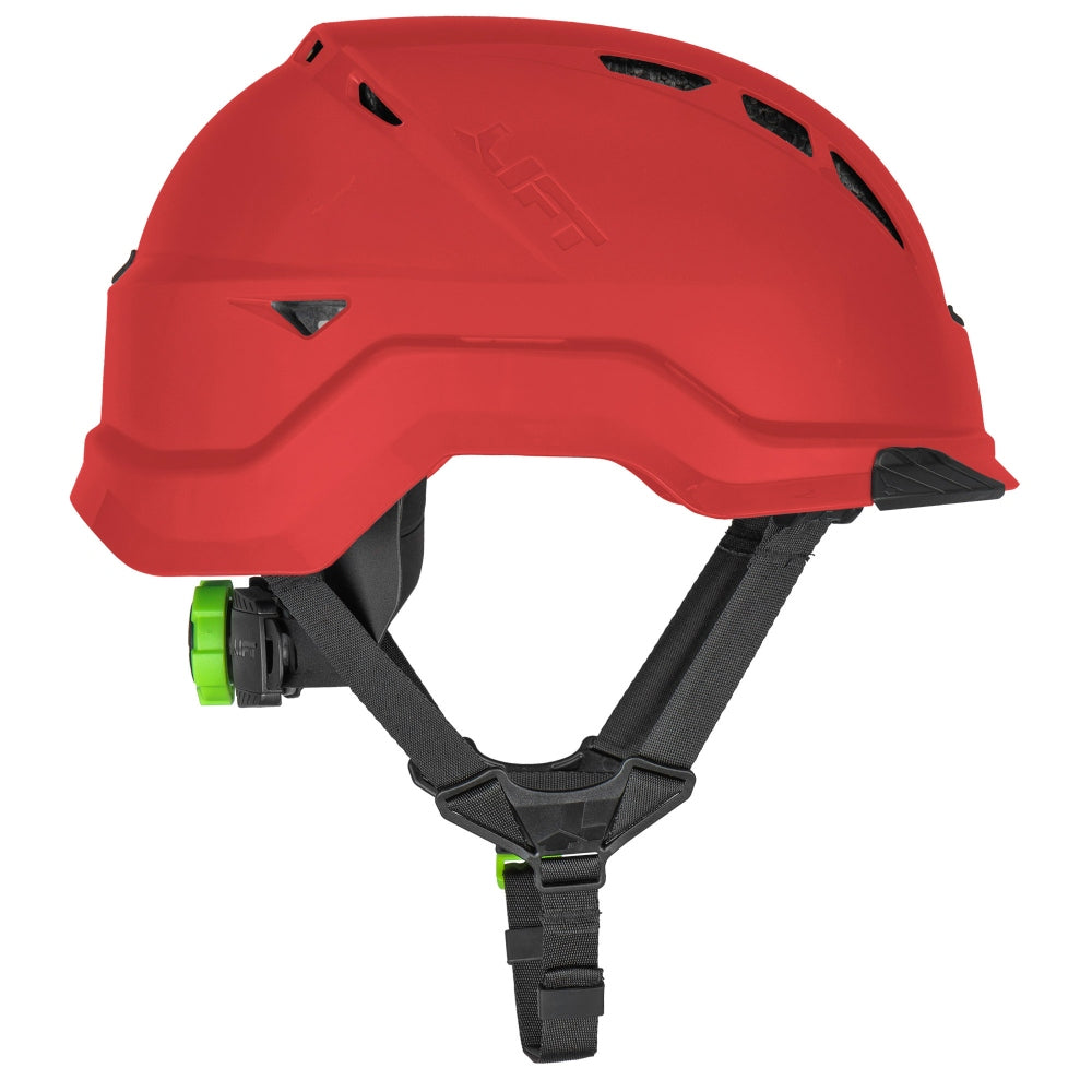 LIFT Safety HRX-22YC2 RADIX Vented Safety Helmet - Ratchet Suspension - Red