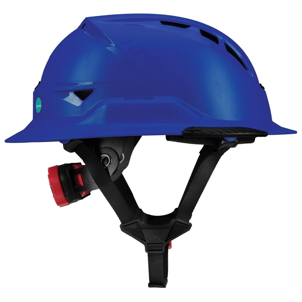 LIFT Safety HRXF-25YC2 RADIX Full Brim Vented Safety Helmet wTwiceme - Ratchet Suspension - Blue