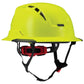LIFT Safety HRXF-25YC2 RADIX Full Brim Vented Safety Helmet wTwiceme - Ratchet Suspension - Hi-Vis Yellow