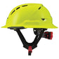 LIFT Safety HRXF-25YC2 RADIX Full Brim Vented Safety Helmet wTwiceme - Ratchet Suspension - Hi-Vis Yellow