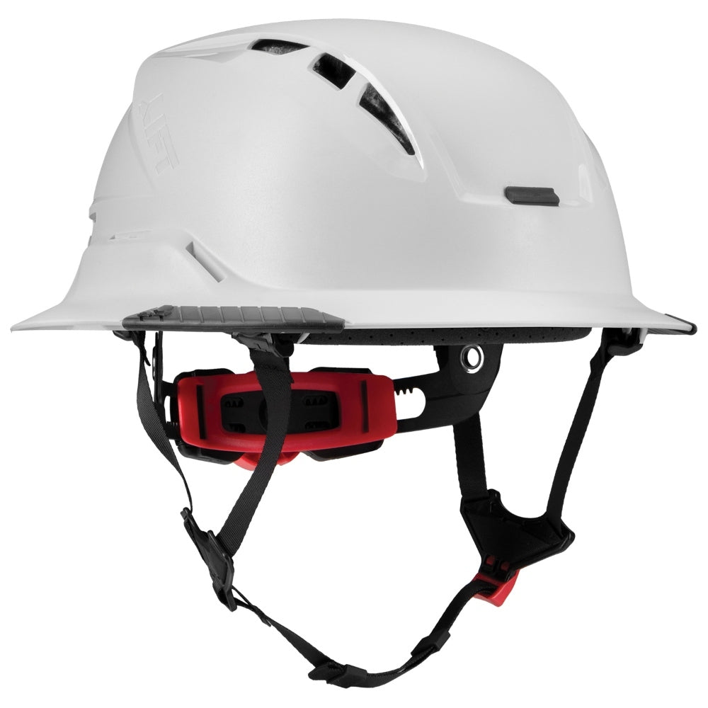 LIFT Safety HRXF-25YC2 RADIX Full Brim Vented Safety Helmet wTwiceme - Ratchet Suspension - White