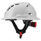 LIFT Safety HRXF-25YC2 RADIX Full Brim Vented Safety Helmet wTwiceme - Ratchet Suspension - White