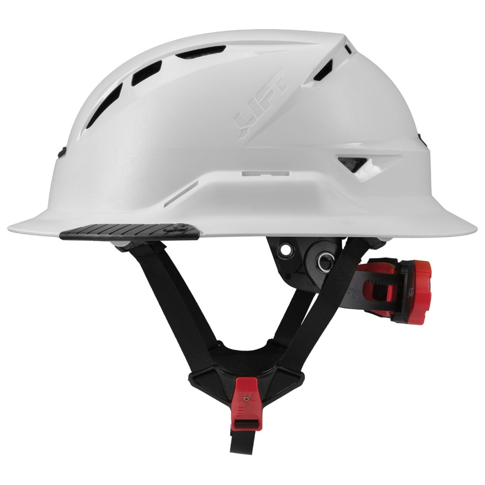LIFT Safety HRXF-25YC2 RADIX Full Brim Vented Safety Helmet wTwiceme - Ratchet Suspension - White
