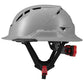 LIFT Safety HRXF-25YC2 RADIX Full Brim Vented Safety Helmet wTwiceme - Ratchet Suspension - Grey