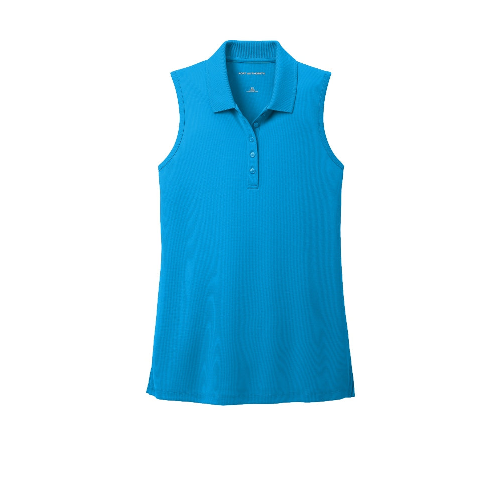 Port Authority® Women's Dry Zone® UV Micro-Mesh Sleeveless Polo - Coastal Blue