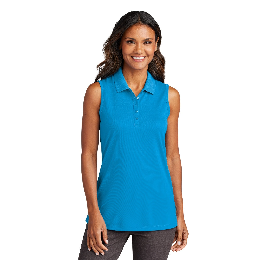Port Authority® Women's Dry Zone® UV Micro-Mesh Sleeveless Polo - Coastal Blue