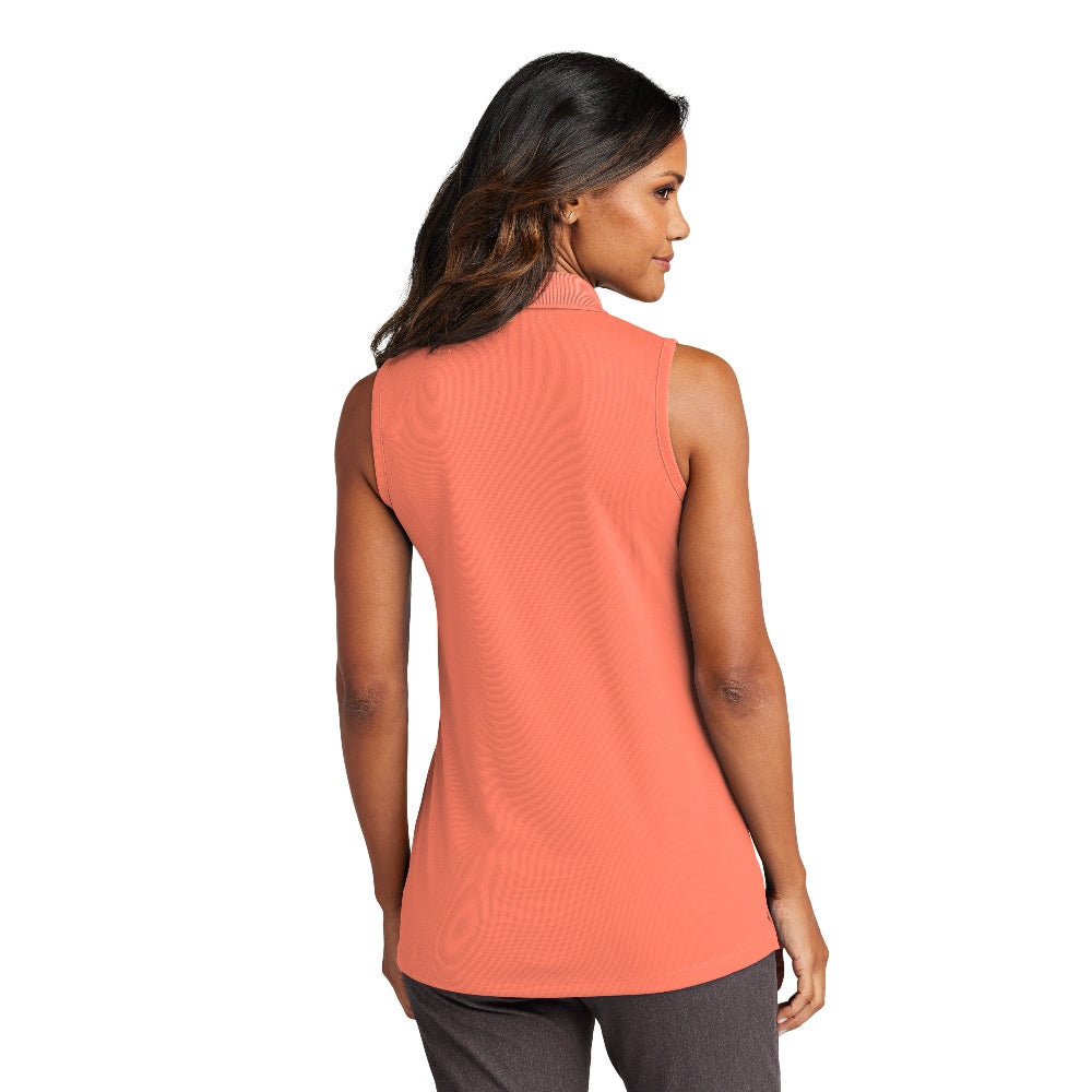 Port Authority® Women's Dry Zone® UV Micro-Mesh Sleeveless Polo - Coral Splash
