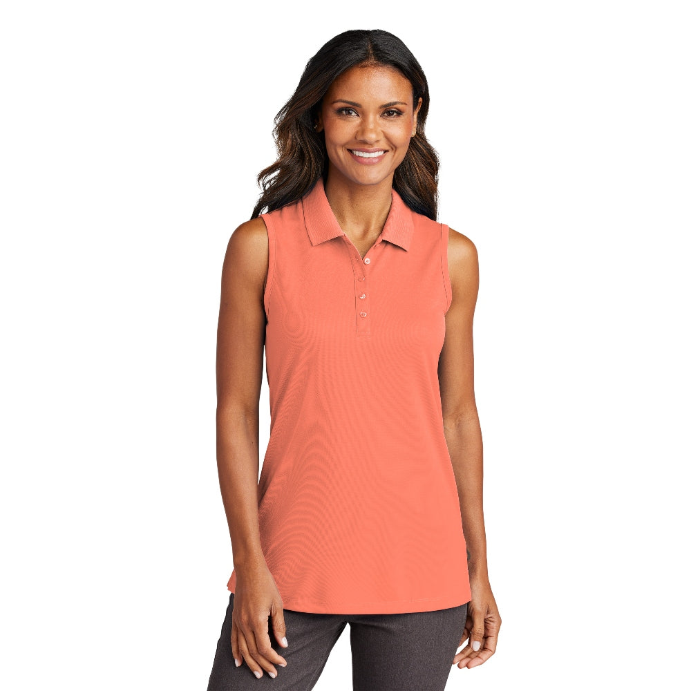 Port Authority® Women's Dry Zone® UV Micro-Mesh Sleeveless Polo - Coral Splash