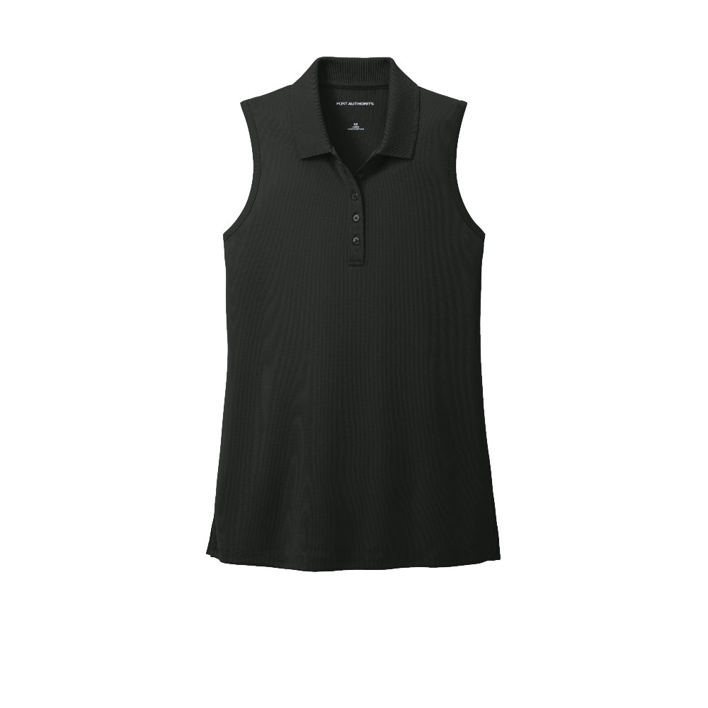 Port Authority® Women's Dry Zone® UV Micro-Mesh Sleeveless Polo - Deep Black