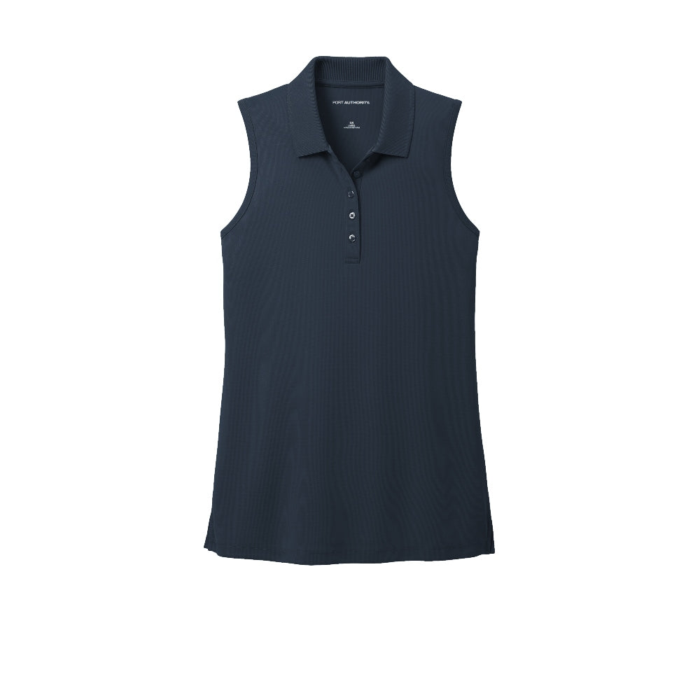 Port Authority® Women's Dry Zone® UV Micro-Mesh Sleeveless Polo - River Blue Navy