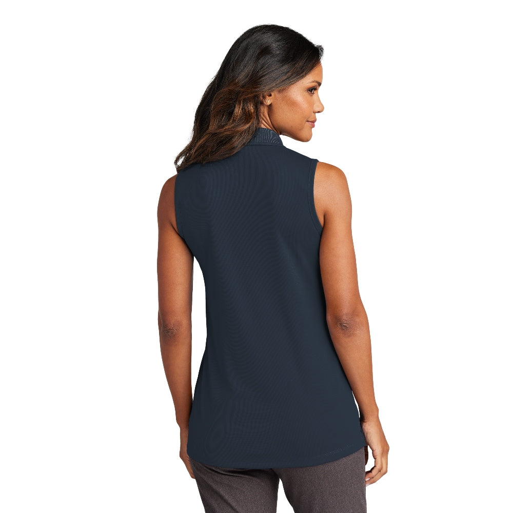 Port Authority® Women's Dry Zone® UV Micro-Mesh Sleeveless Polo - River Blue Navy