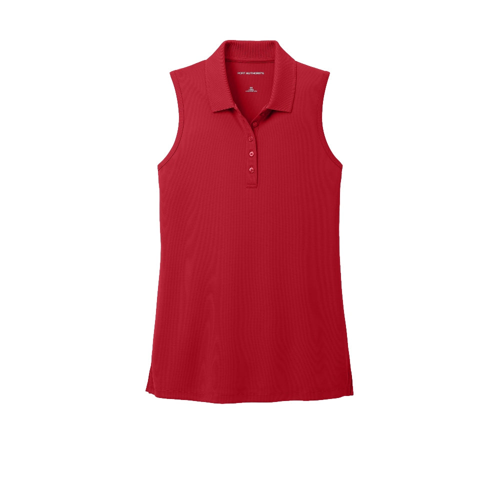 Port Authority® Women's Dry Zone® UV Micro-Mesh Sleeveless Polo - Rich Red