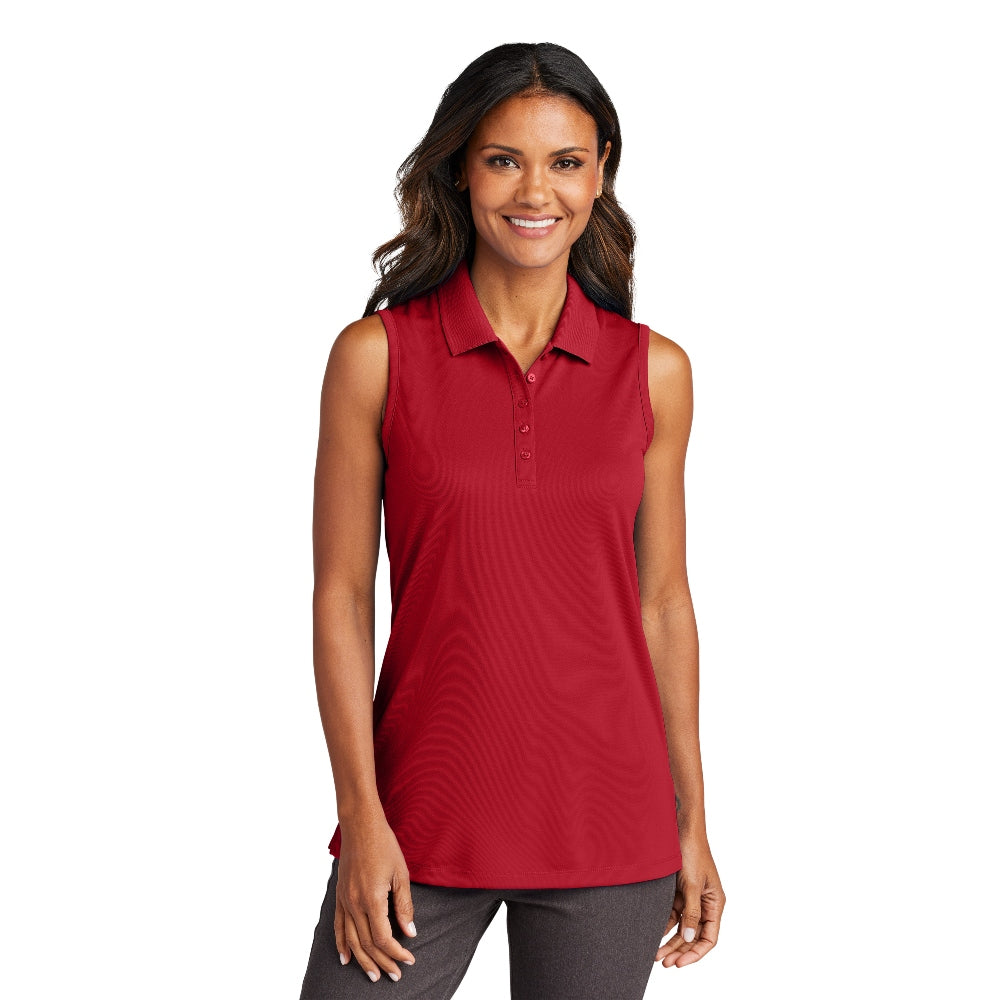 Port Authority® Women's Dry Zone® UV Micro-Mesh Sleeveless Polo - Rich Red