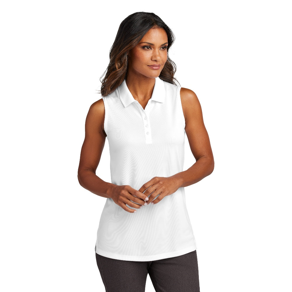 Port Authority® Women's Dry Zone® UV Micro-Mesh Sleeveless Polo - White