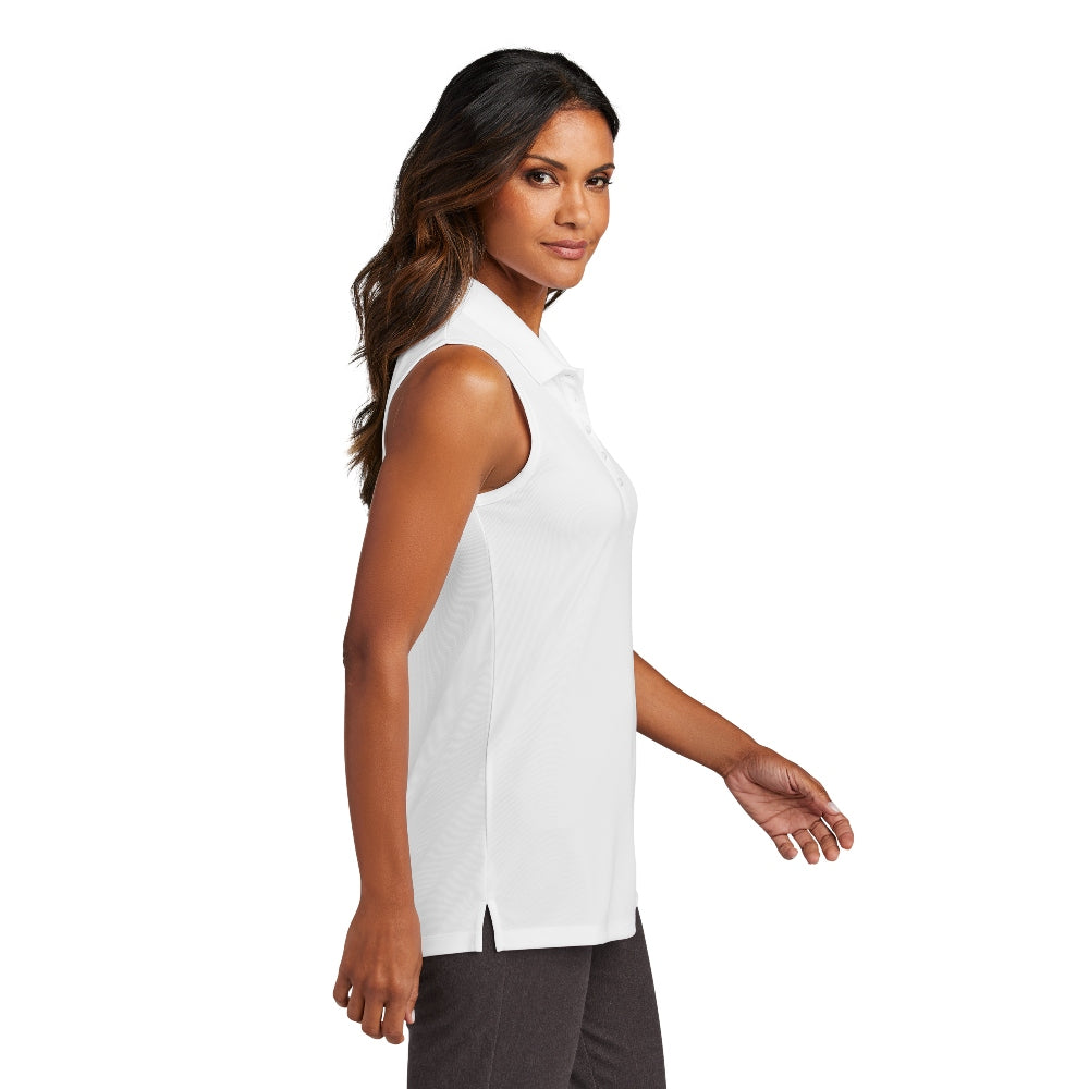 Port Authority® Women's Dry Zone® UV Micro-Mesh Sleeveless Polo - White